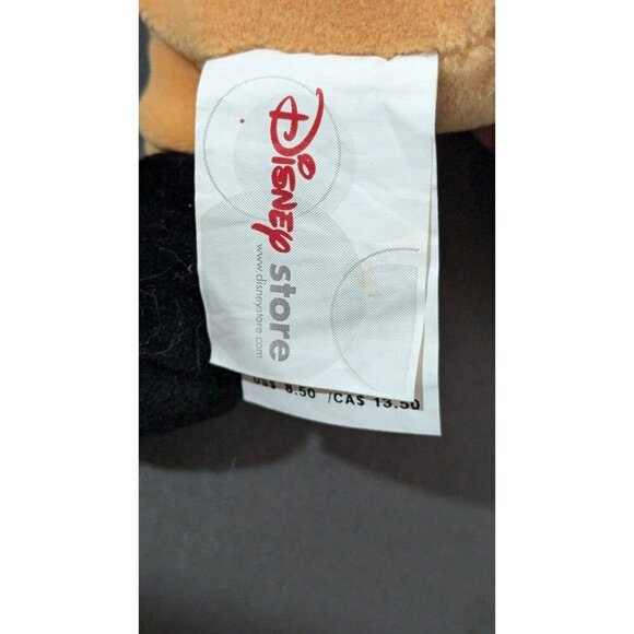 Disney Store Winnie The Pooh 2002 Plush stuffed animal  8" Yellow hat scarf - Picture 9 of 9